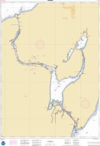 thumbnail for chart Keweenaw Waterway, including Torch Lake;Hancock and Houghton